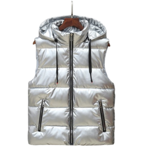 Men's Winter Cotton Puffer Vest Korean Style Sleeveless Jacket