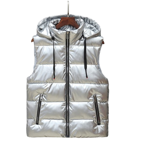 Men's Winter Cotton Puffer Vest Korean Style Sleeveless Jacket